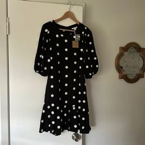Blu Pepper black and white dress